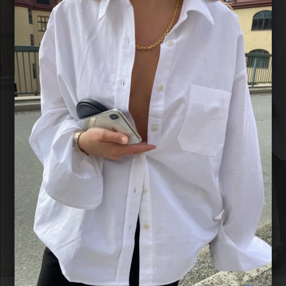 ISO Djerf Avenue Breezy Shirt White